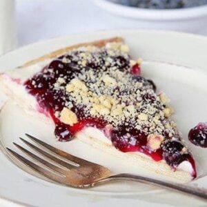 Rustic Blueberry Dessert Pizza!