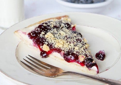 Rustic Blueberry Dessert Pizza!