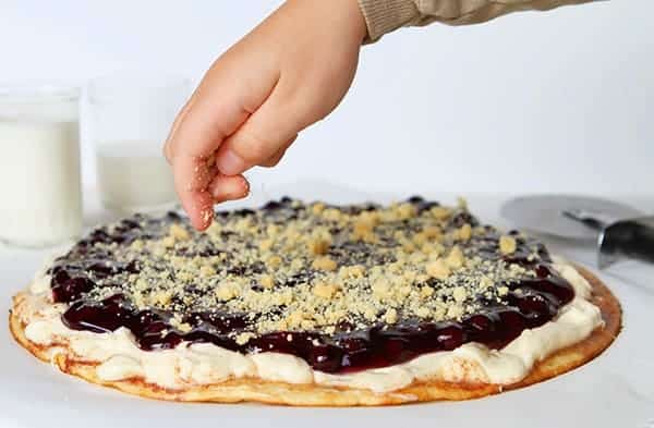 Rustic Blueberry Dessert Pizza!