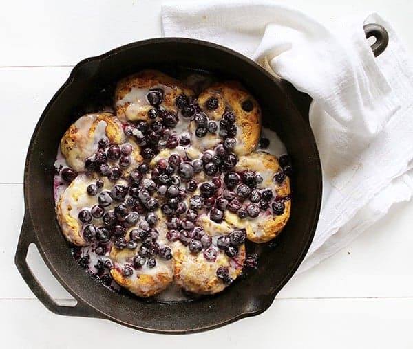blueberry lemon skillet rolls
