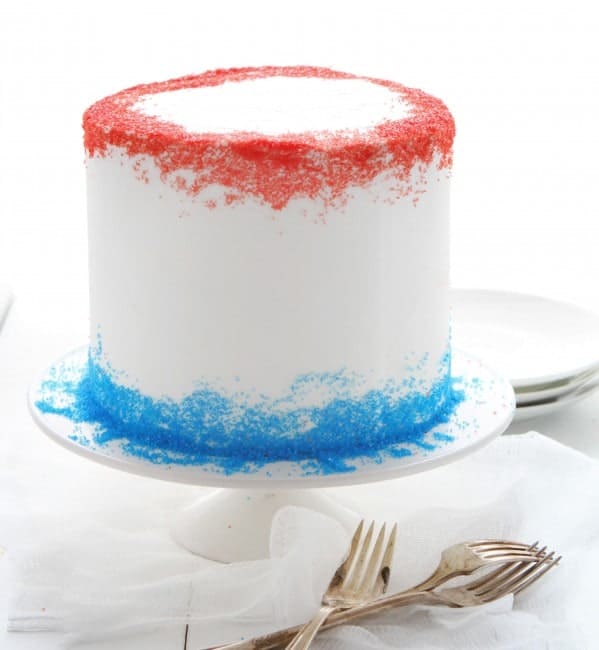 Red White and Blue Surprise-Inside Cake!