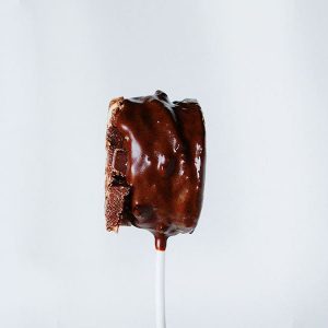 Oreo Chocolate Chip Cookies Brownie Bite on a Stick and covered in Snickers!
