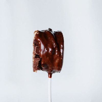 Oreo Chocolate Chip Cookies Brownie Bite on a Stick and covered in Snickers!