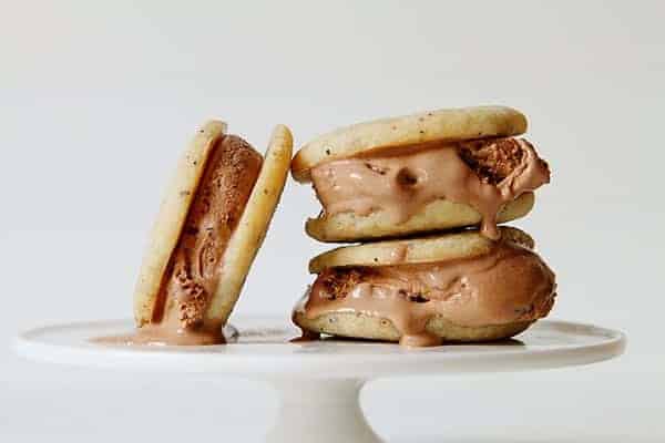 Coffee Ice Cream Sandwiches with Chocolate Ice Cream!