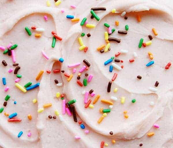 Cast Iron Skillet Cookie with Homemade Pink Frosting Recipe