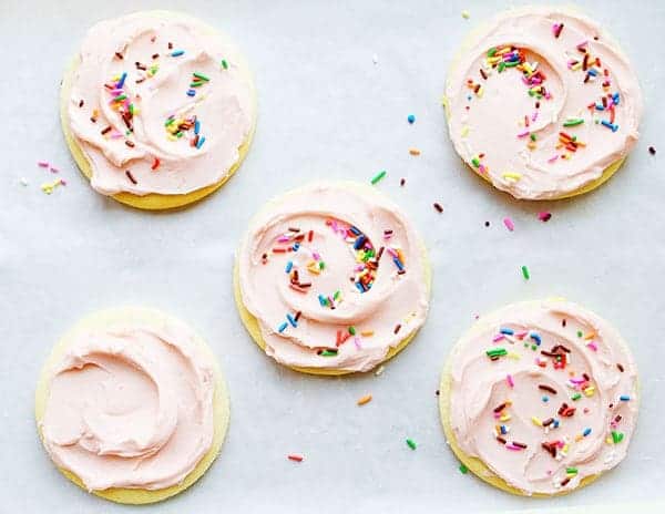 Pink Velvet Sugar Cookies - Sprinkles For Breakfast