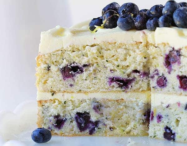 Lemon Blueberry Cake {VIDEO} - i am baker