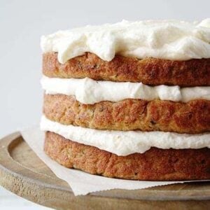 Banana Zucchini Layer Cake with Whipped Cream Cheese Frosting!