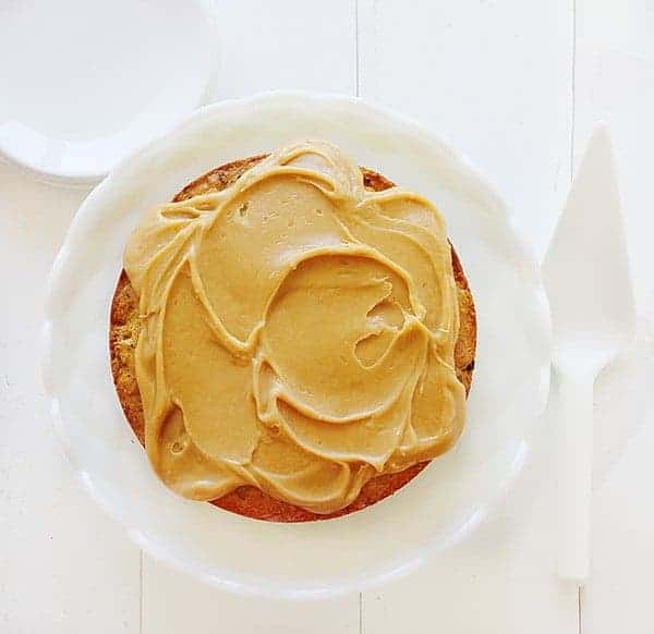 Peanut Butter Chocolate Chip Cake with Peanut Butter Frosting!