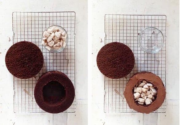 Puppy Chow Surprise Inside Cake HOW TO