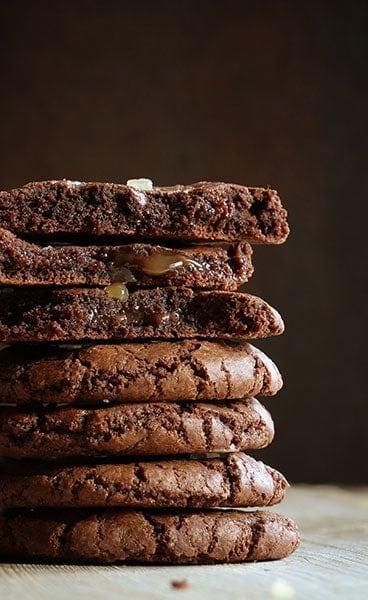 Chocolate Caramel Ginger Cookies!