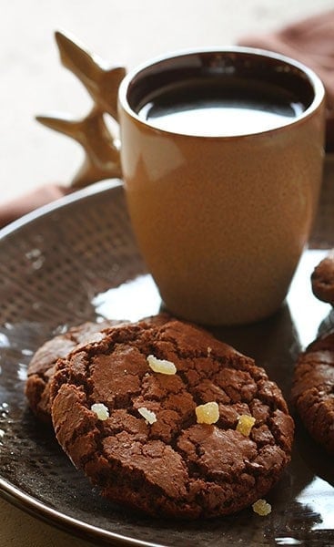 Chocolate Caramel Ginger Cookies!