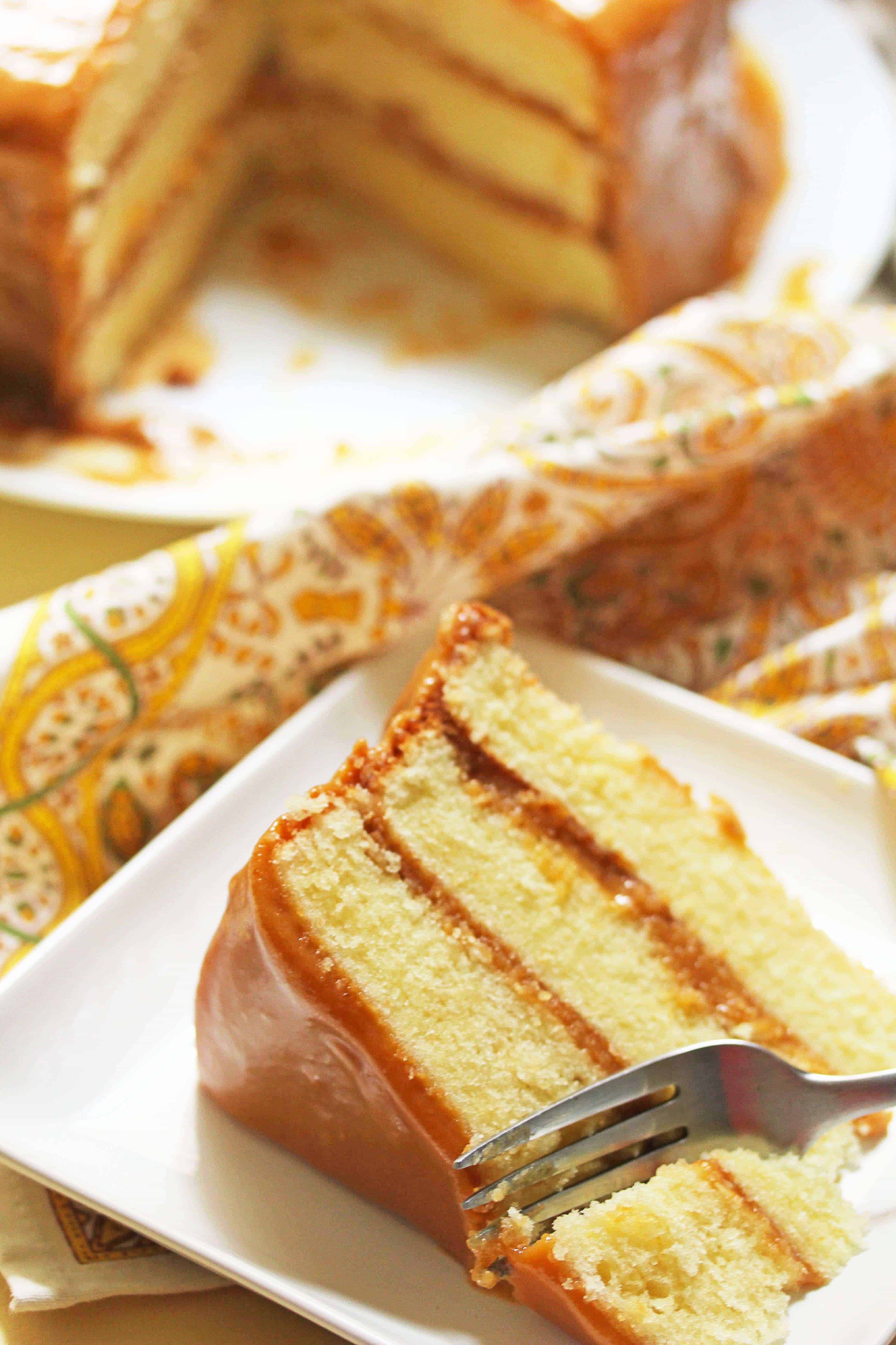 Banana Cake With Caramel Frosting