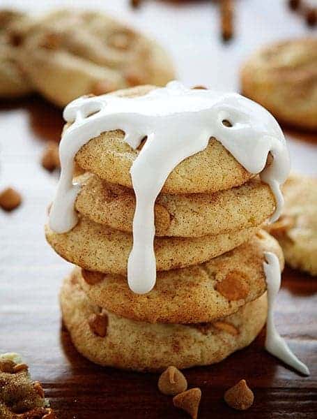 Butterscotch Peanut Butter Snickerdoodle drizzled in Marshmallow Fluff!