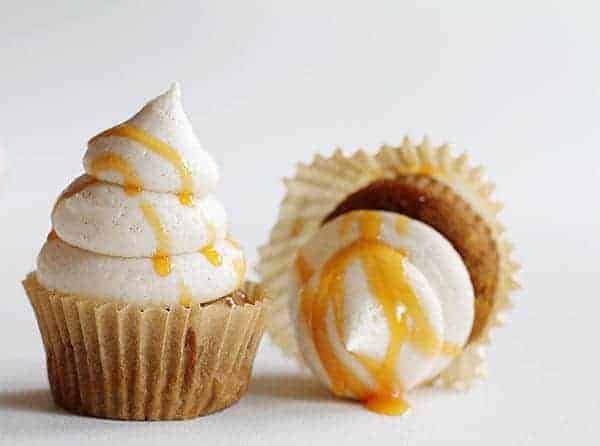 Spice Cupcake with Eggnog Buttercream and Caramel Drizzle!