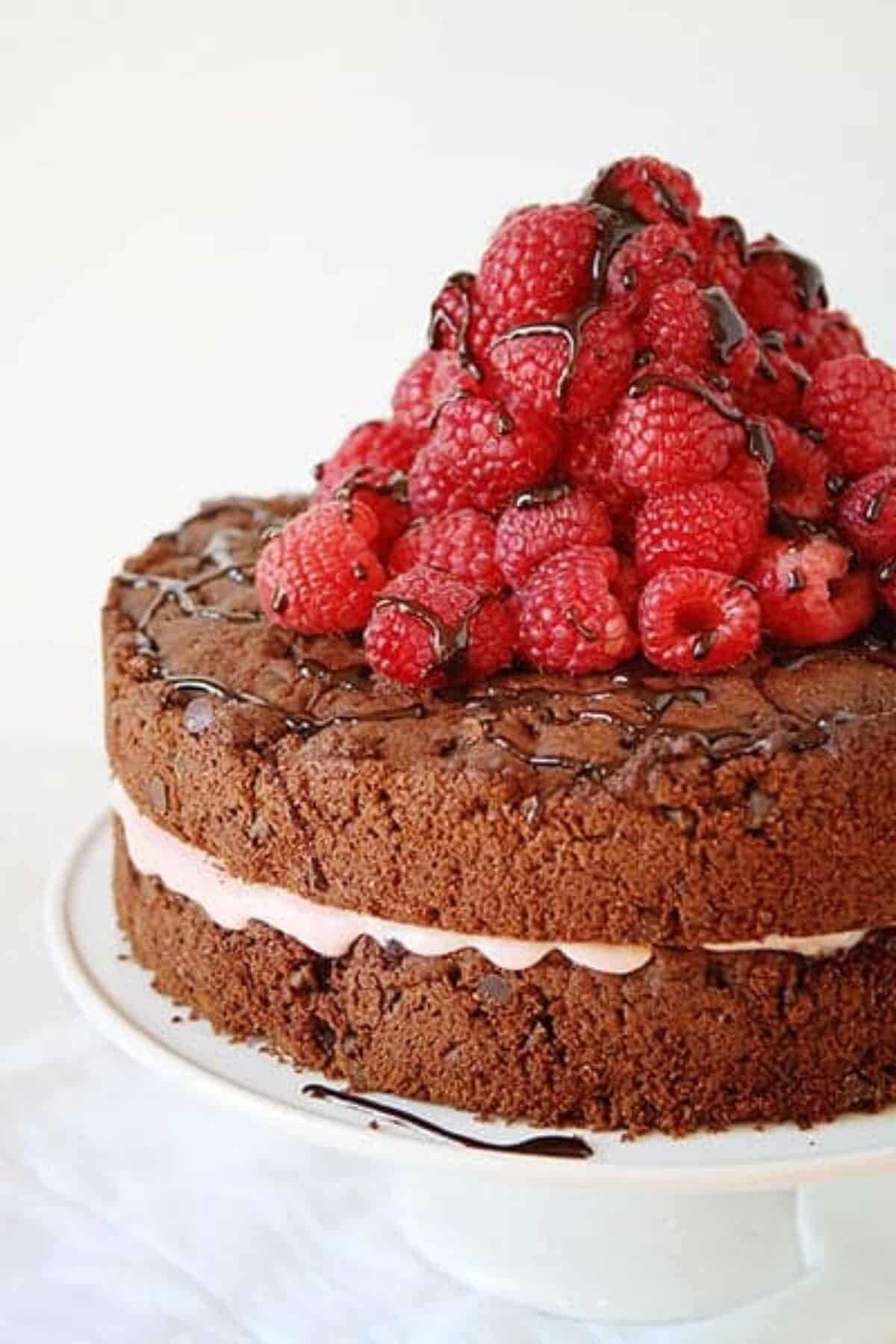 Skinny Chocolate Raspberry Cake - i am baker