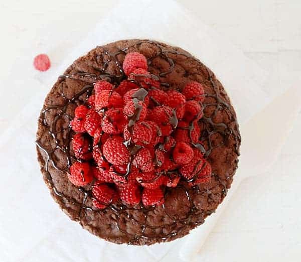 Skinny Chocolate Raspberry Cake with Raspberry Buttercream!