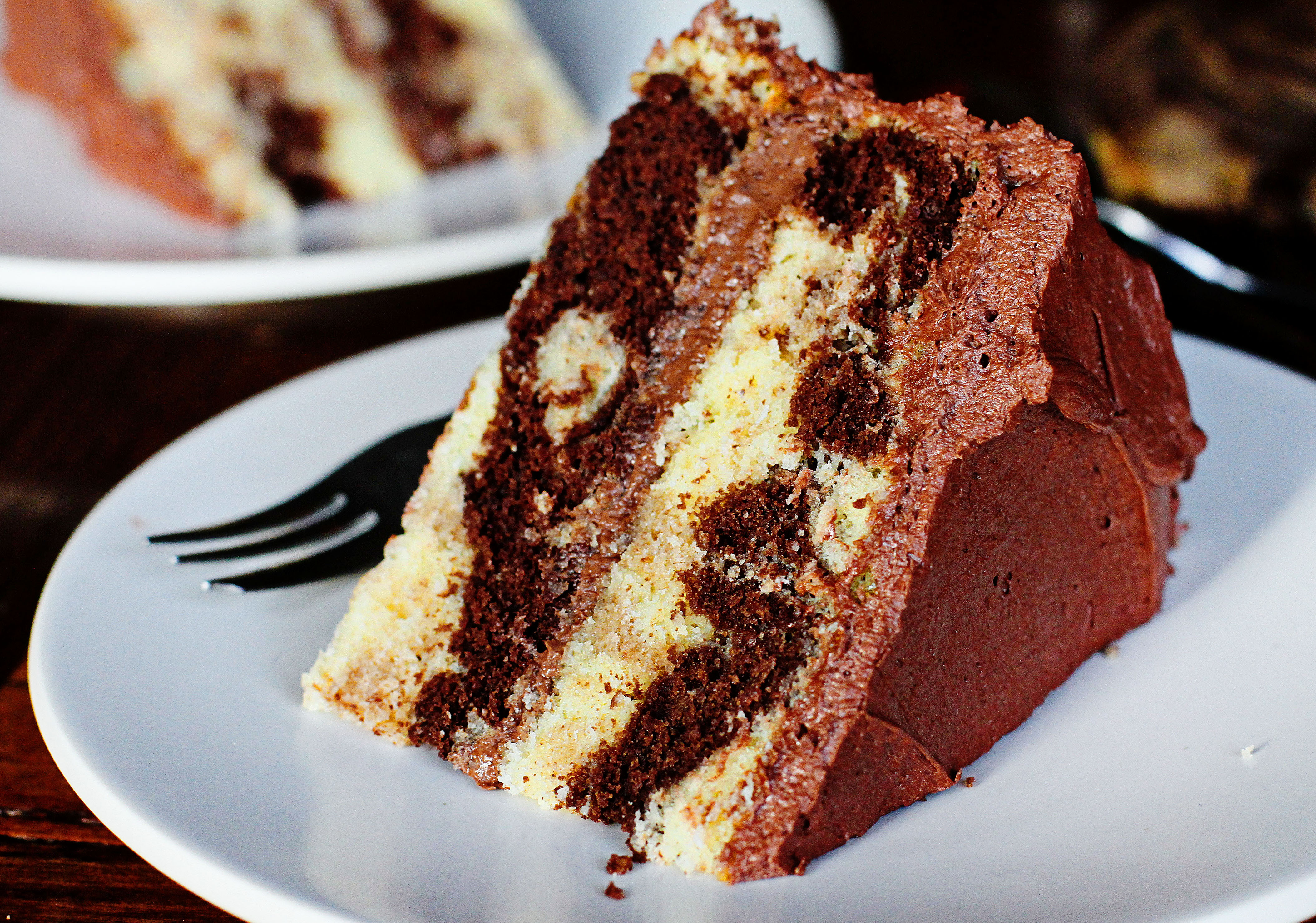 Marble Cake with Whipped Chocolate Buttercream I Am Baker