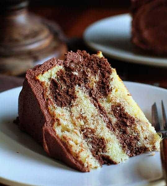 The Perfect Marble Cake with the Perfect Whipped Chocolate Buttercream!