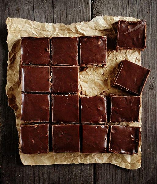 Peanut Butter Butterscotch Chocoalte Ganache covered these Decadent Brownies!