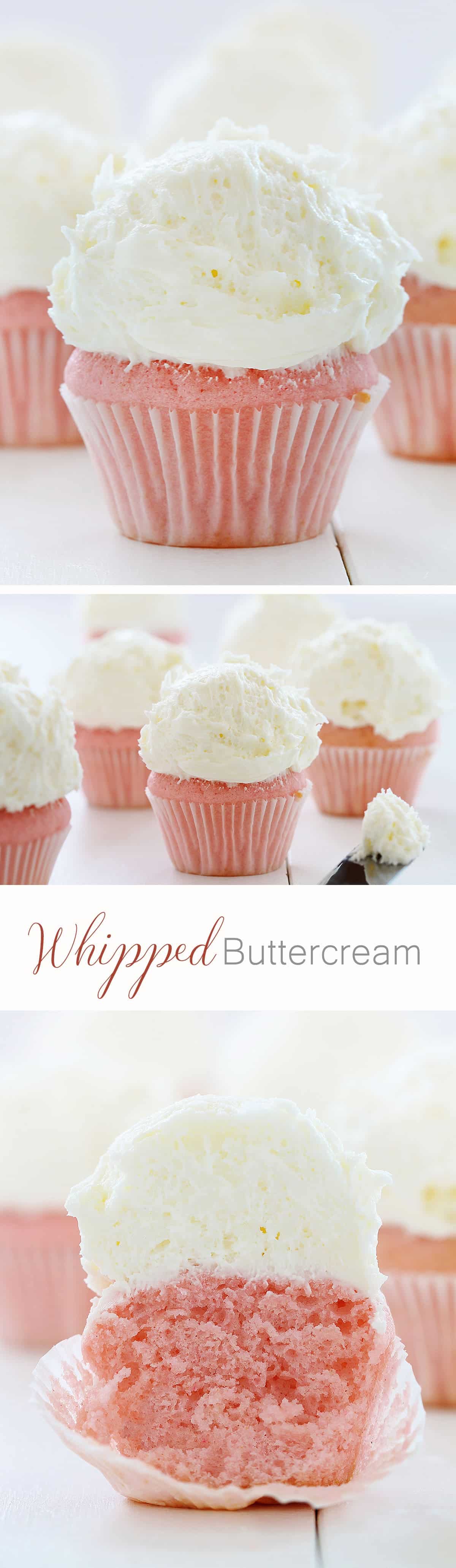 Piled-High Buttercream on Glorious Pink Velvet Cuppies!
