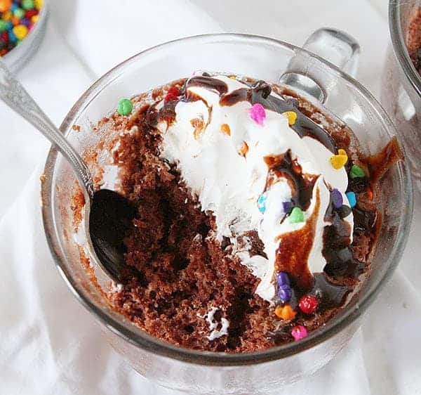 Chocolate Mug Cake~ ready in ONE minute!