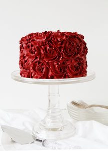 Red Velvet Buttercream Rose Cake
