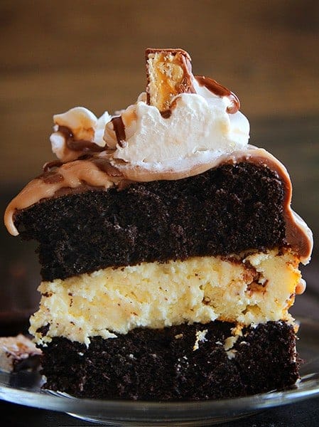 Snickers Cheesecake Cake!