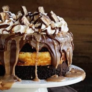 Snickers Cheesecake Cake!