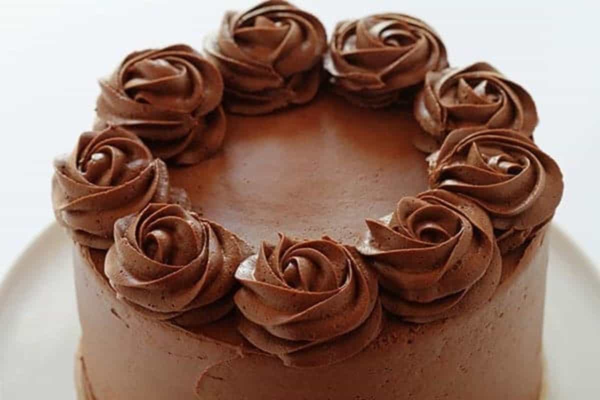 Pink Cherry Cake with Chocolate Fudge Frosting i am baker