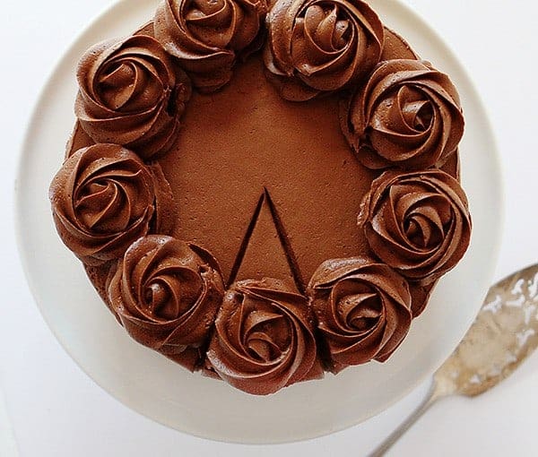 Cherry Cake with Fudge Frosting