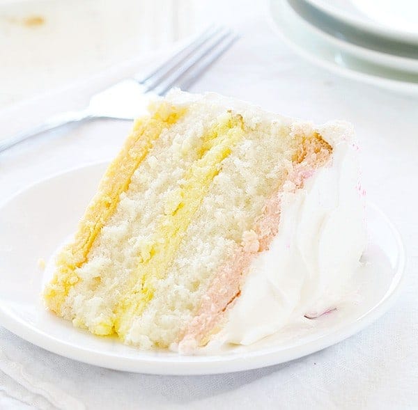Spring Cake! Raspberry, Lemon and Orange Cheesecake in a Moist White Cake!