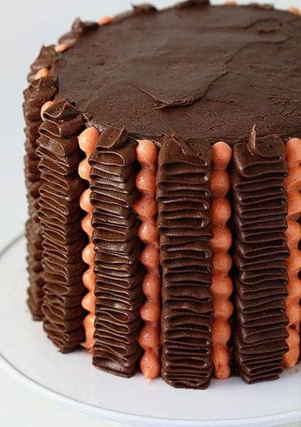 How to Pipe a Ruffle & Dot Cake