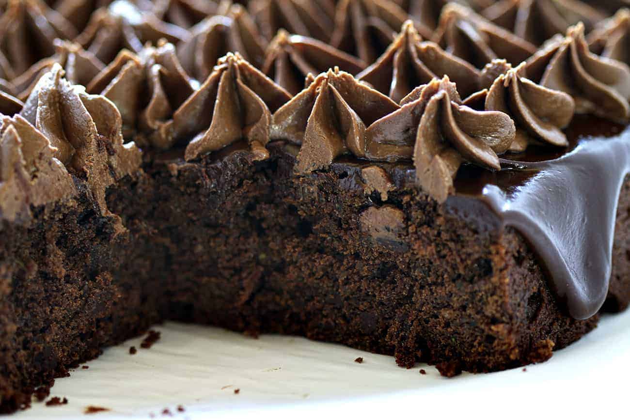 Cut into Chocolate Zucchini Cake