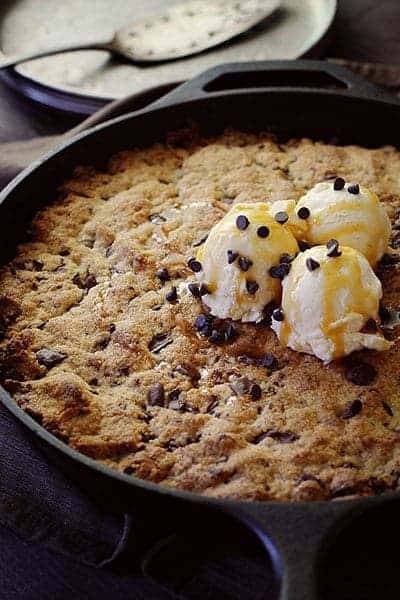 Spicy Chocolate Chip Skillet Cookie!