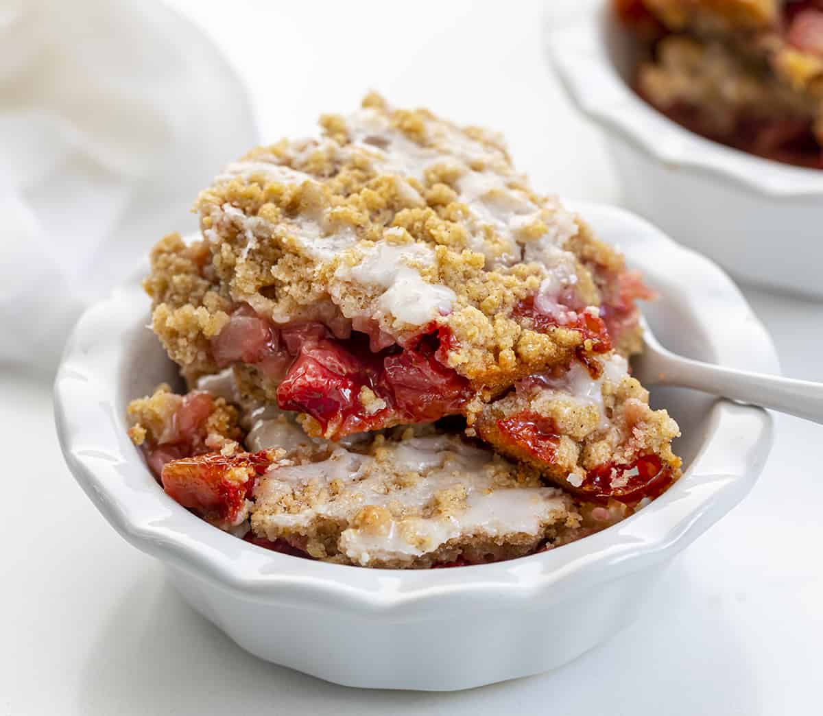 Bowl of Skillet Strawberry Crumble