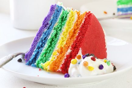 Rainbow Cookie Cake with Rainbow Chip Frosting!