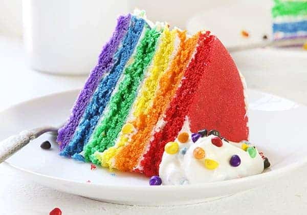Rainbow Cookie Cake with Rainbow Chip Frosting!