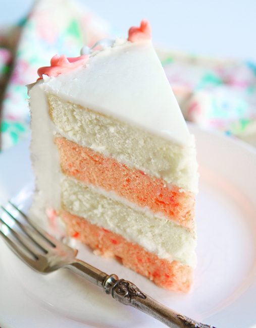 Olivia's Birthday Cake~ Pink & White Ruffle Cake!