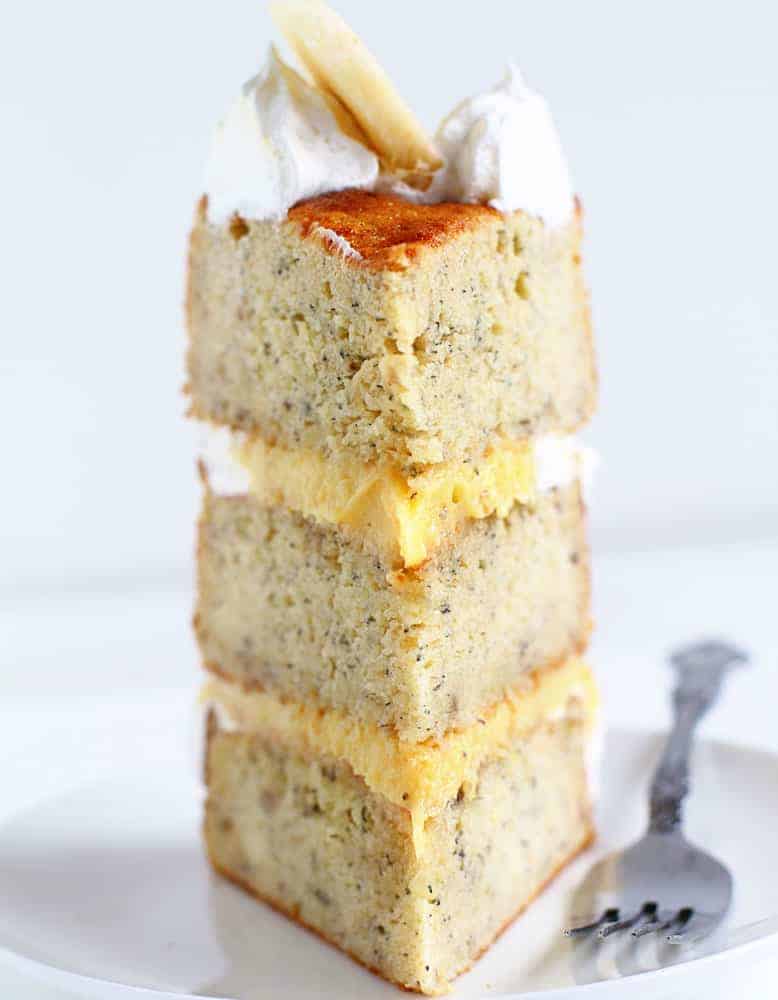 Banana Cake with Fresh Banana Curd