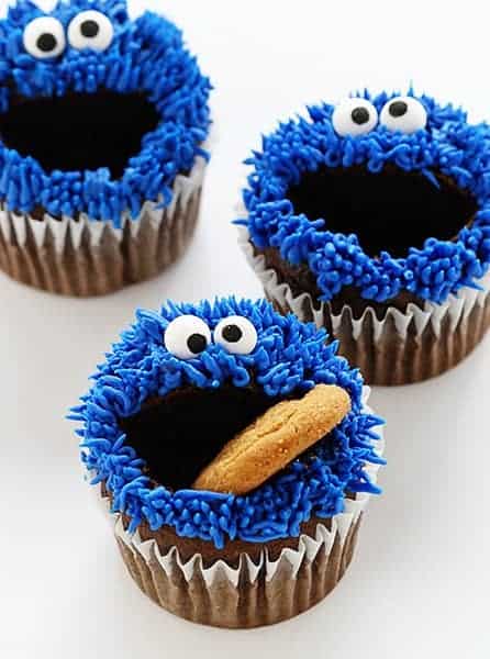 ¡Cookie Monster Cupcakes!