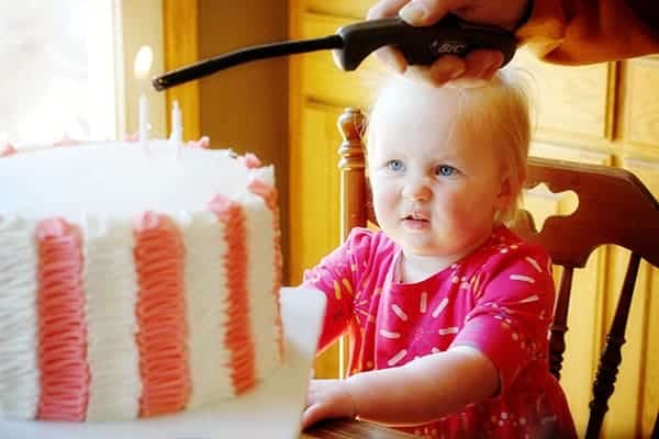 Olivia's Birthday Cake~ Pink & White Ruffle Cake!