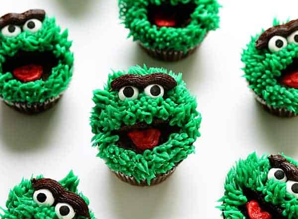 Oscar the Grouch Cupcakes