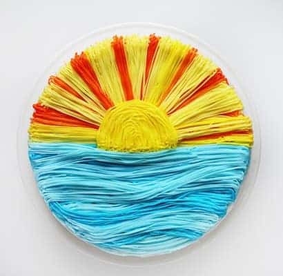 Sunset Cake using a #233 