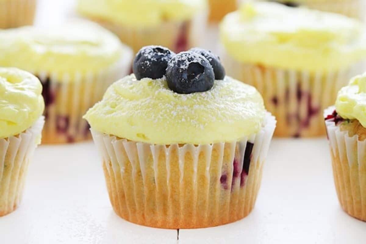 Lemon Blueberry Cupcakes with Zucchini i am baker