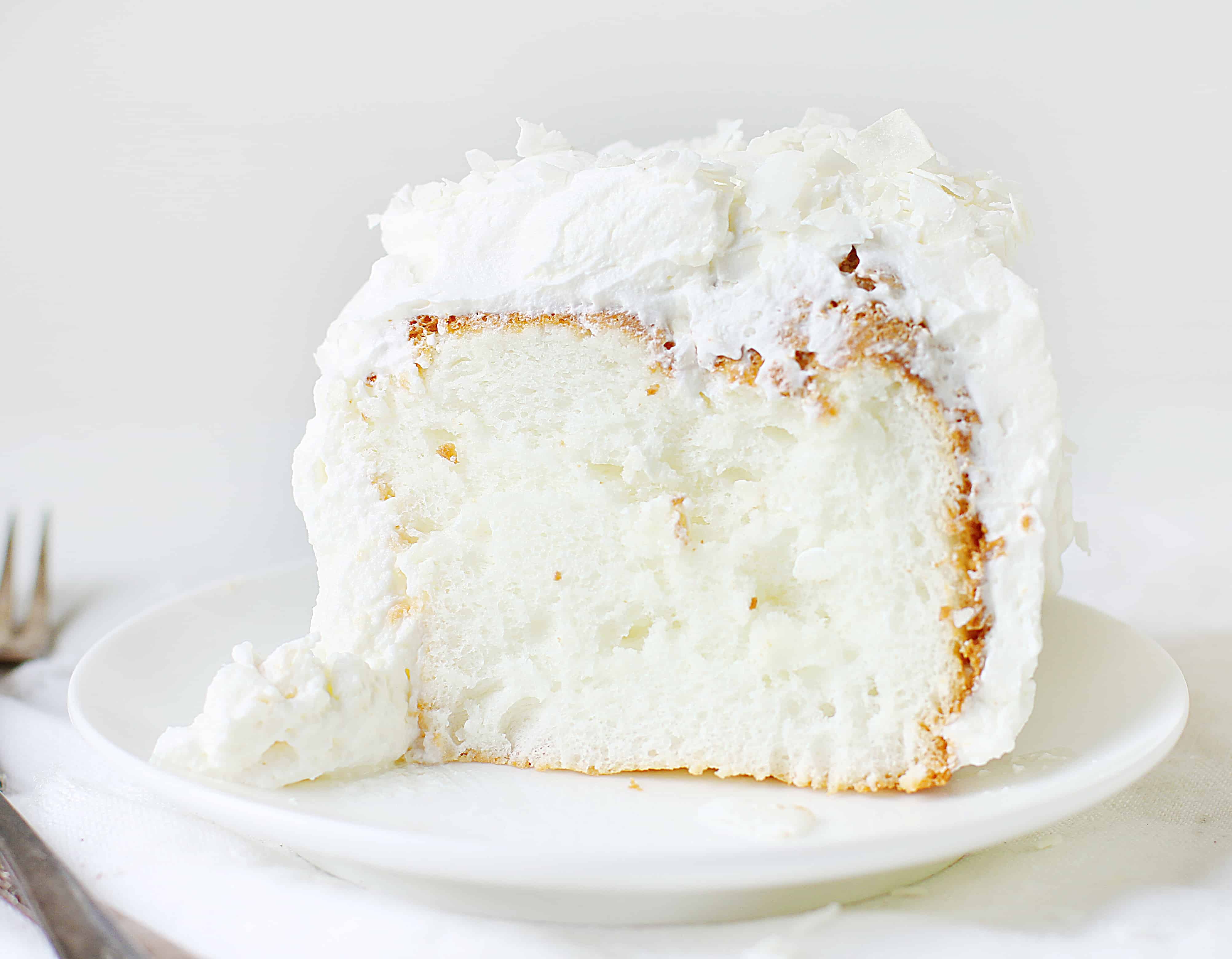 Coconut Angel Food Cake - i am baker