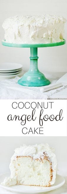 Seriously Amazing Coconut Angel Food Cake. You will NEVER make a regular angel food cake again!