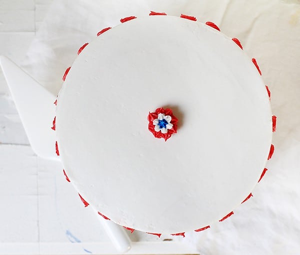 Patriotic Red, White, & Blue Cake!