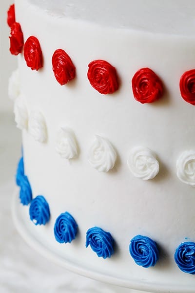 Patriotic Red, White, & Blue Cake!