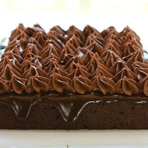 Double Chocolate Zucchini Cake with Chocolate Ganache!